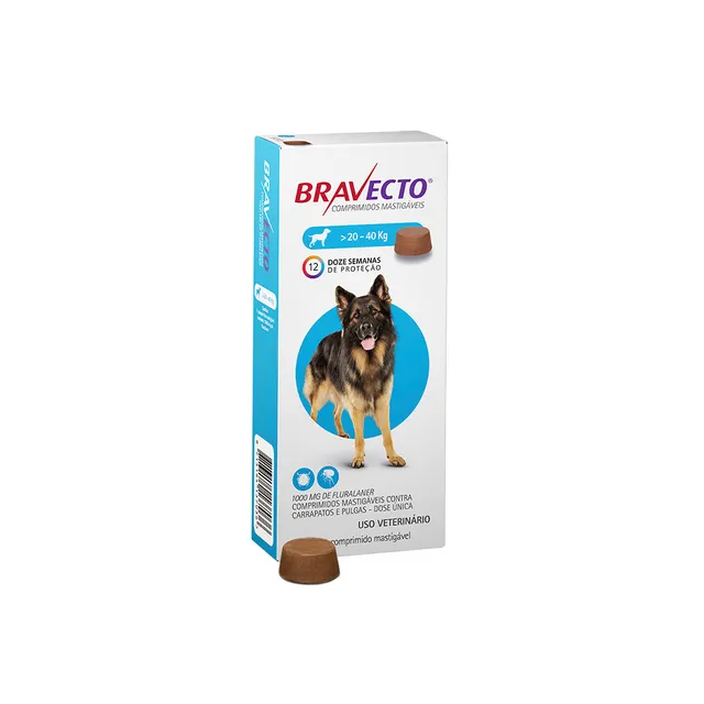 Bravecto comprimido mastigável de 1000 mg
