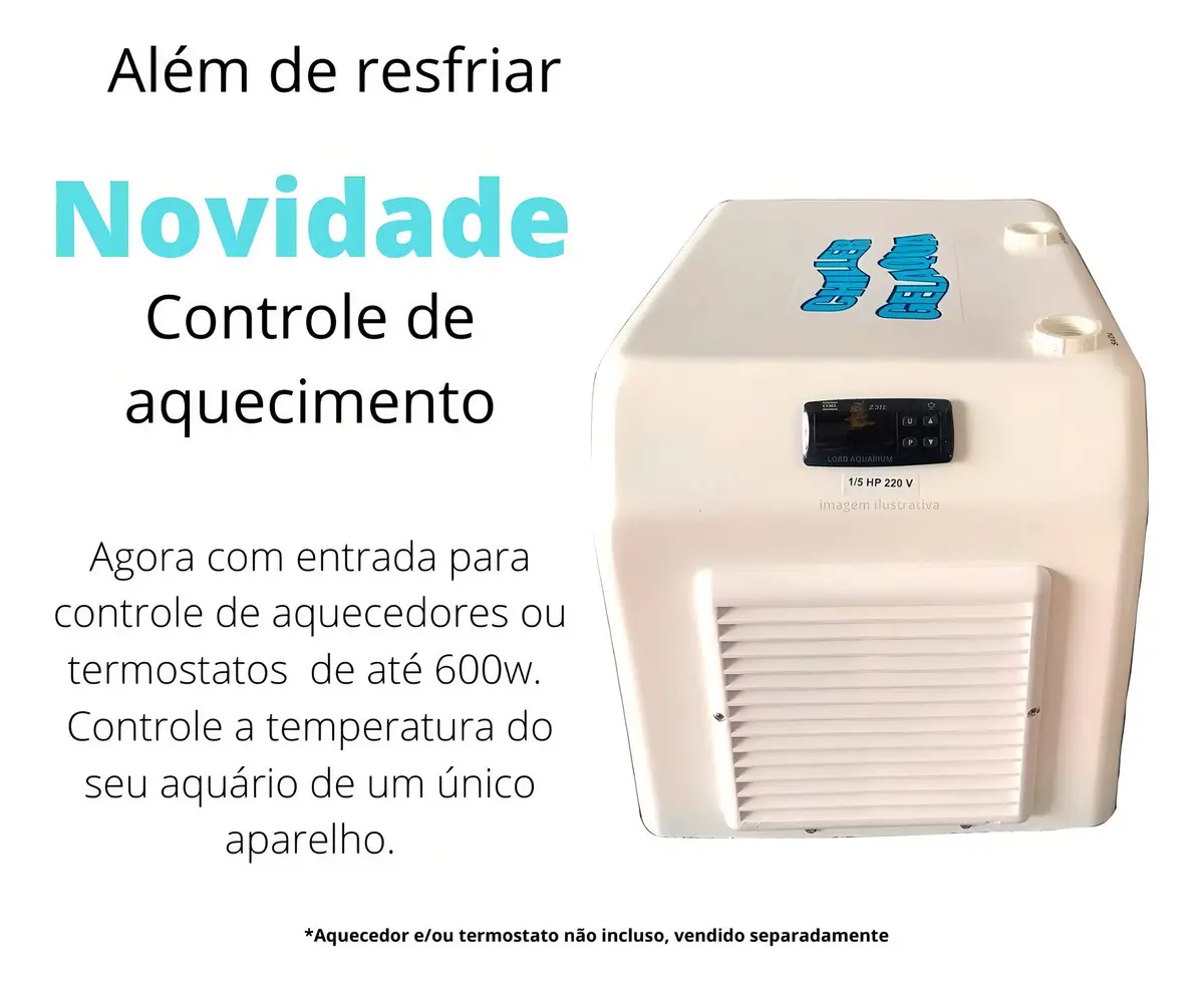 Chiller Gelaqua 1/5 HP para aquários de até 350 litros