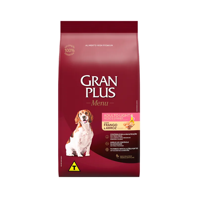 GranPlus Menu Light para Cães Adultos de Raças Médias 15kg