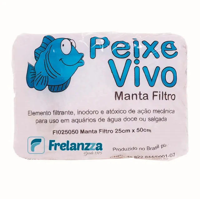 Lã Acrílica Peixe Vivo 50x25 para Filtro de Aquário