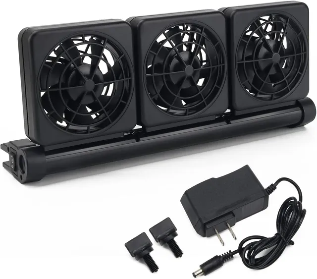 Ventilador de aquário Liveek com três cabeças e suporte ajustável