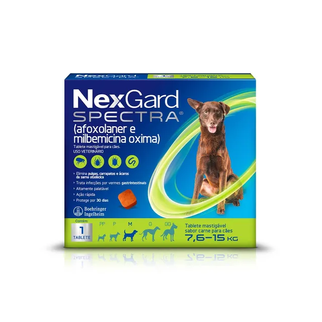 NexGard Spectra Antipulgas e Vermífugo