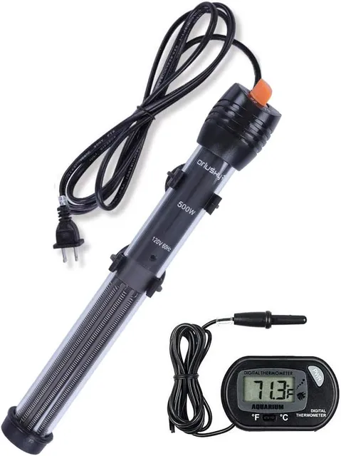 Orlushy Aquecedor de Aquário Submersível 500W com Termostato
