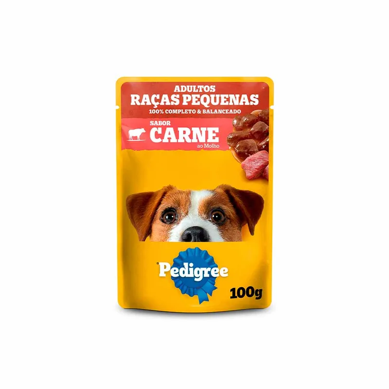 Pedigree Sachê Carne ao Molho para Cães Adultos de Raças Pequenas