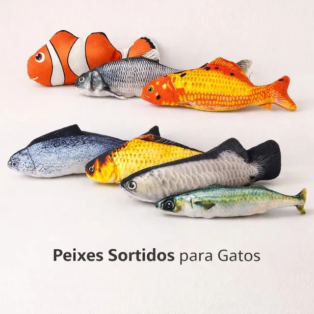Peixe de Pelúcia Interativo com Catnip