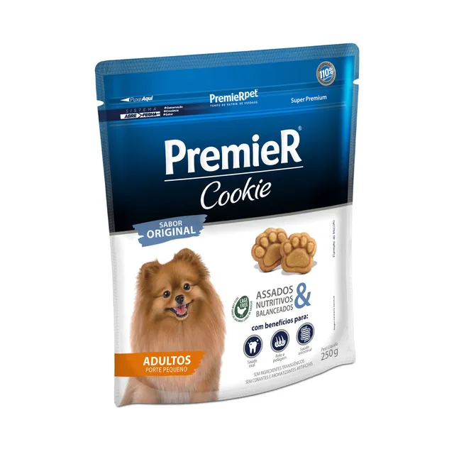 Biscoito Premier Cookie para Cães Adultos de Raças Pequenas 250 g
