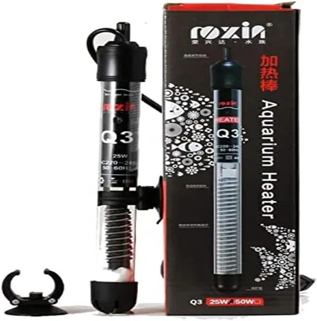 ROXIN termostato com aquecedor Q3 de 25 W em 110 V para aquário