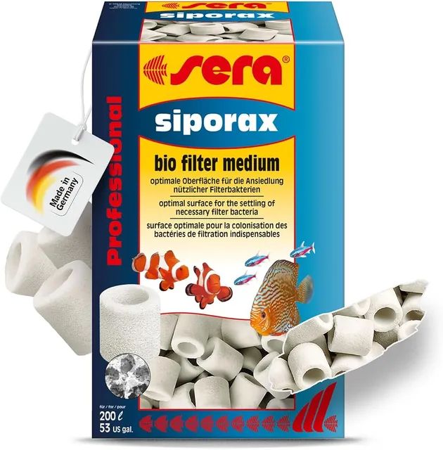 Sera Siporax, mídia de filtragem biológica de alta porosidade