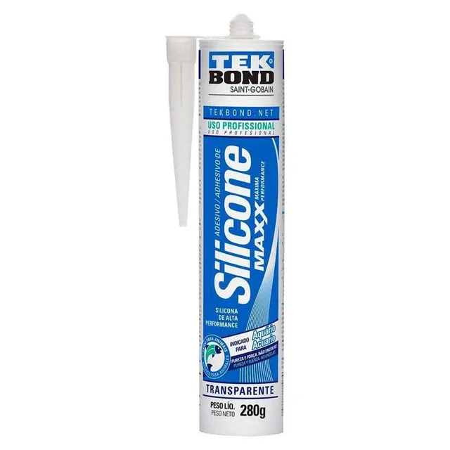 Tekbond silicone acético Maxx para aquário, cartucho de 280 g