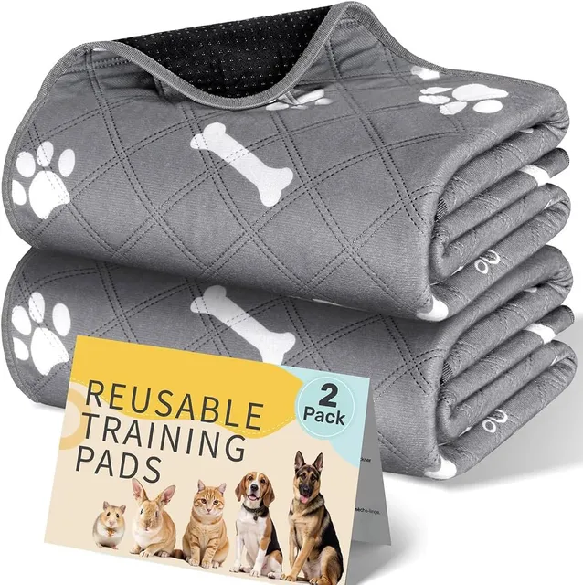 Tapete higiênico lavável para cachorros de 60 por 45 cm, par de duas unidades