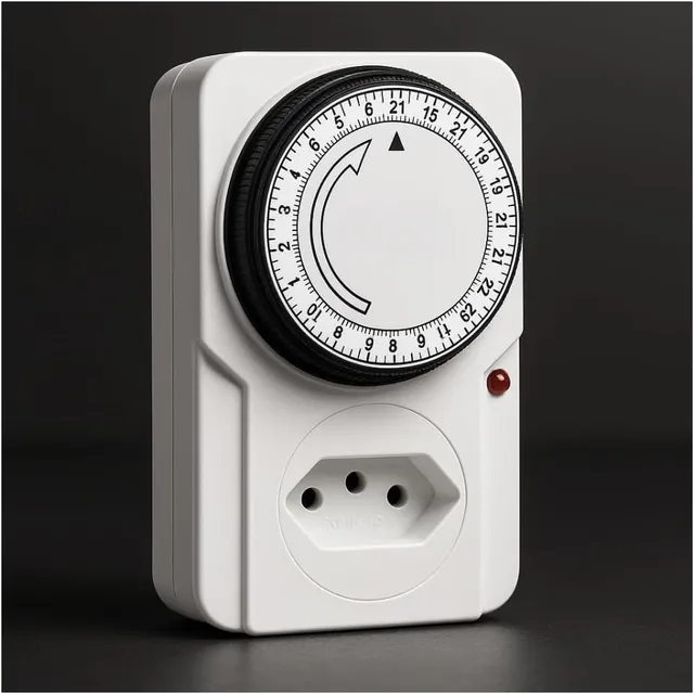 Timer Temporizador Analógico 110/220V com Tomada