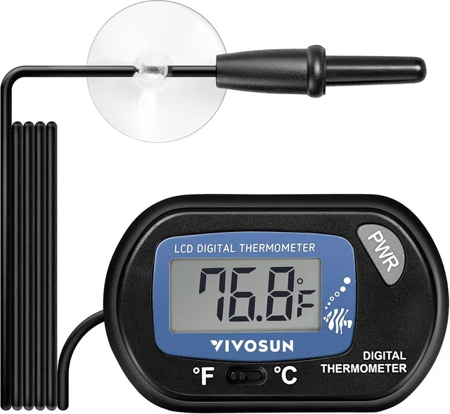 VIVOSUN Termômetro Digital LCD para Aquário com Ventosa