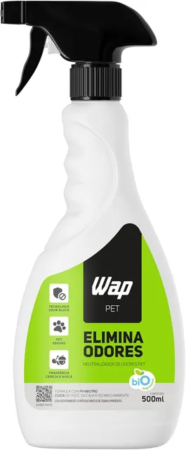 WAP Elimina Odores Pet 500ml Spray Cereja e Avelã